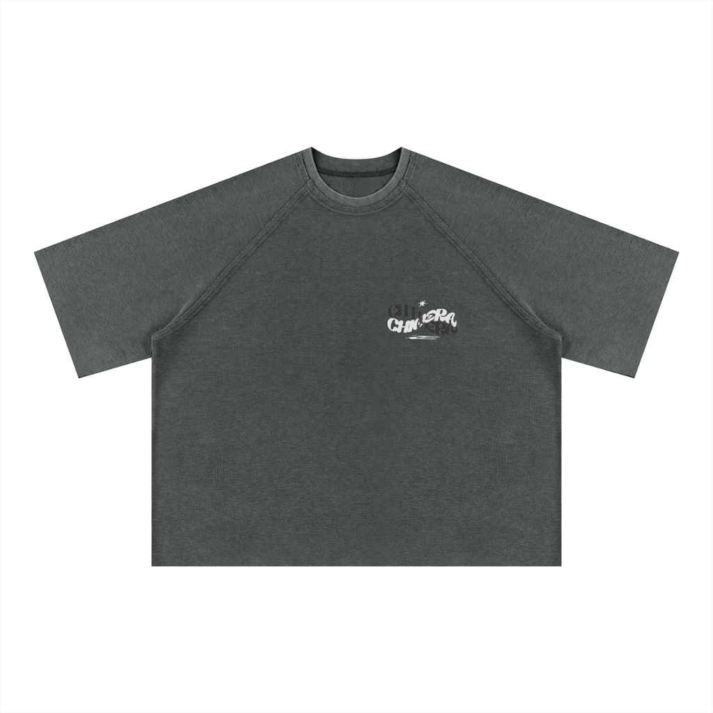 Unisex Mineral Wash Boxy Waffle T-Shirt