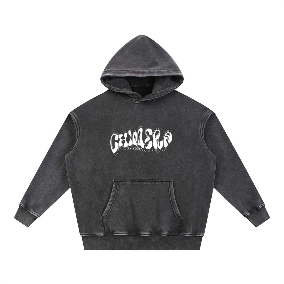 Snow Wash Fleece Oversize Hoodie