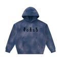 Unisex Sunfade Frayed Fleece Hoodie