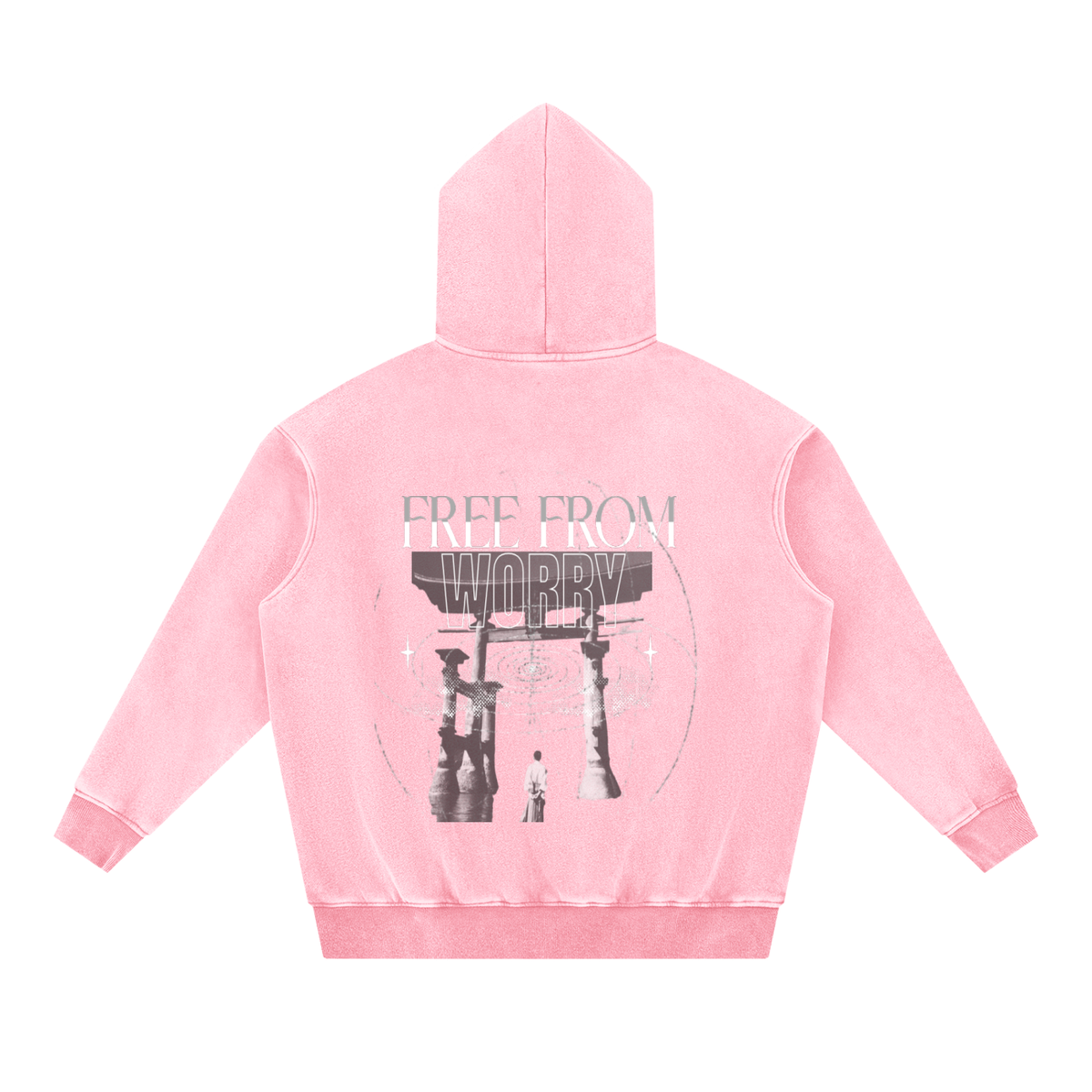 Snow Wash Fleece Oversize Hoodie