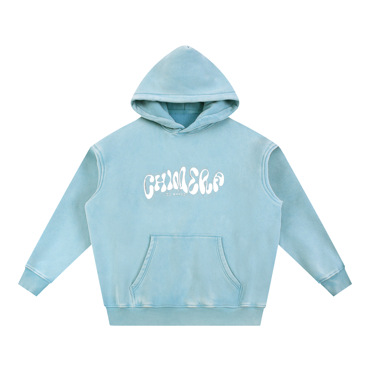 Snow Wash Fleece Oversize Hoodie