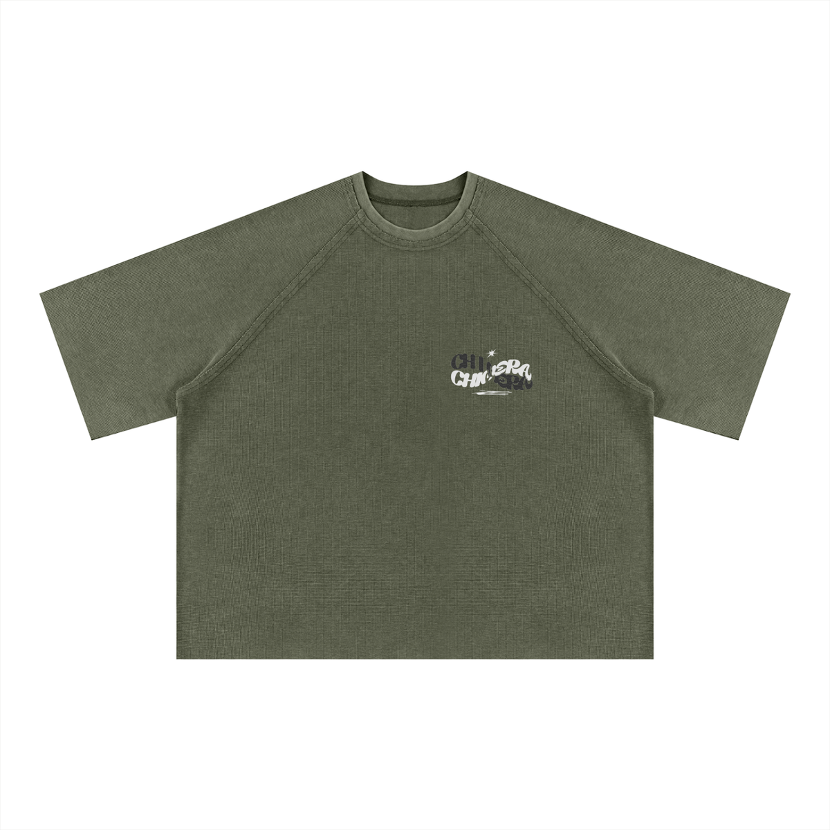 Unisex Mineral Wash Boxy Waffle T-Shirt