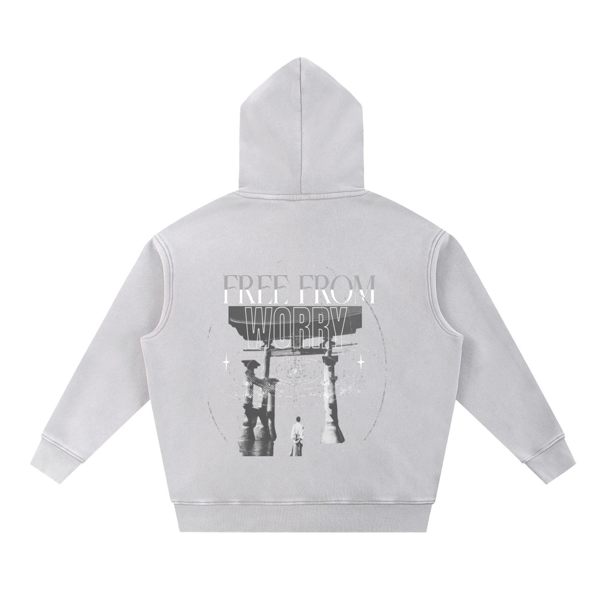 Snow Wash Fleece Oversize Hoodie