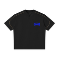 Unisex Oversized Piping Henley T-Shirt