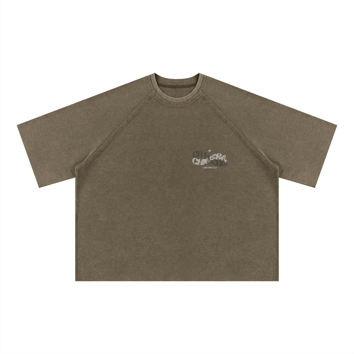Unisex Mineral Wash Boxy Waffle T-Shirt