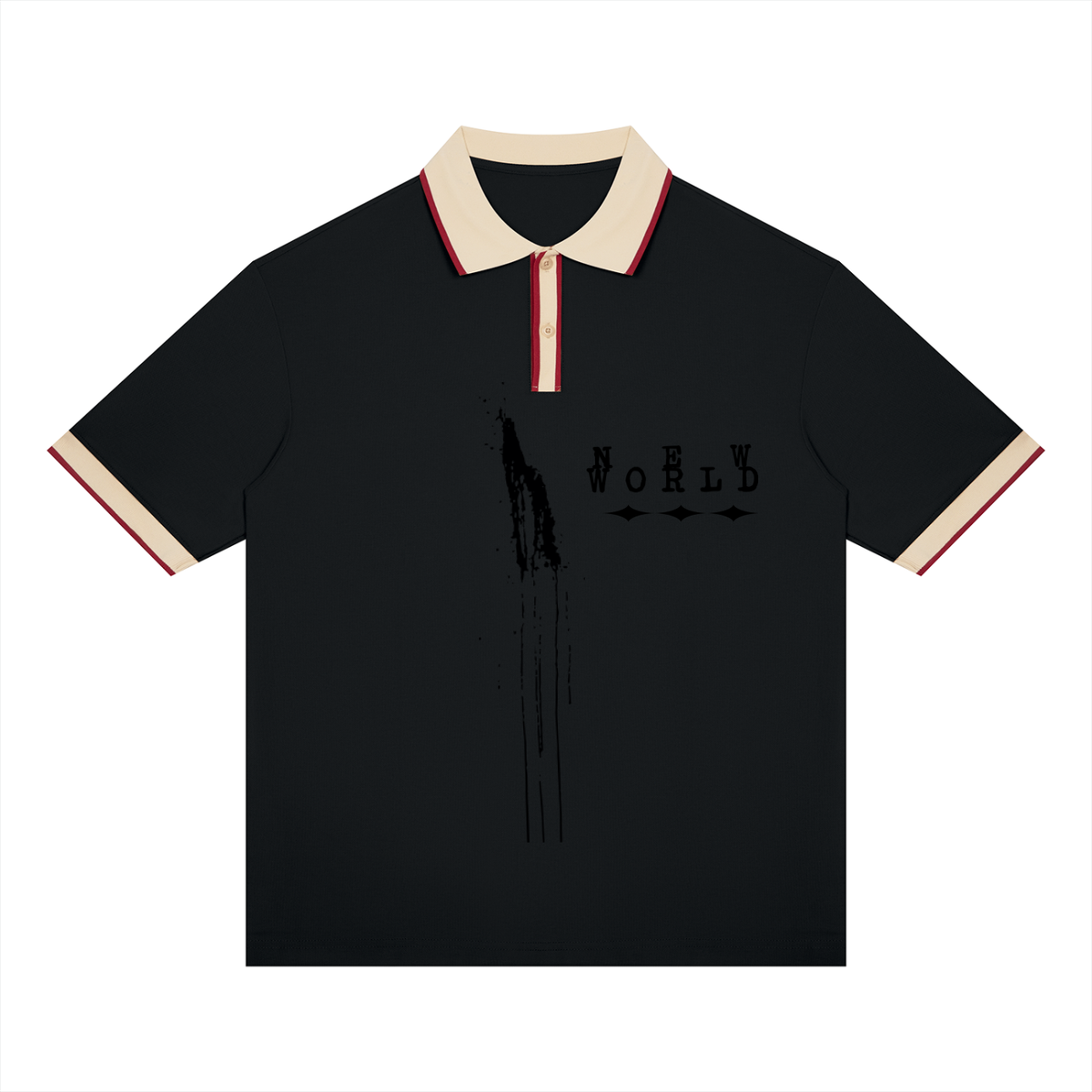 Unisex Color Block Polo Shirt