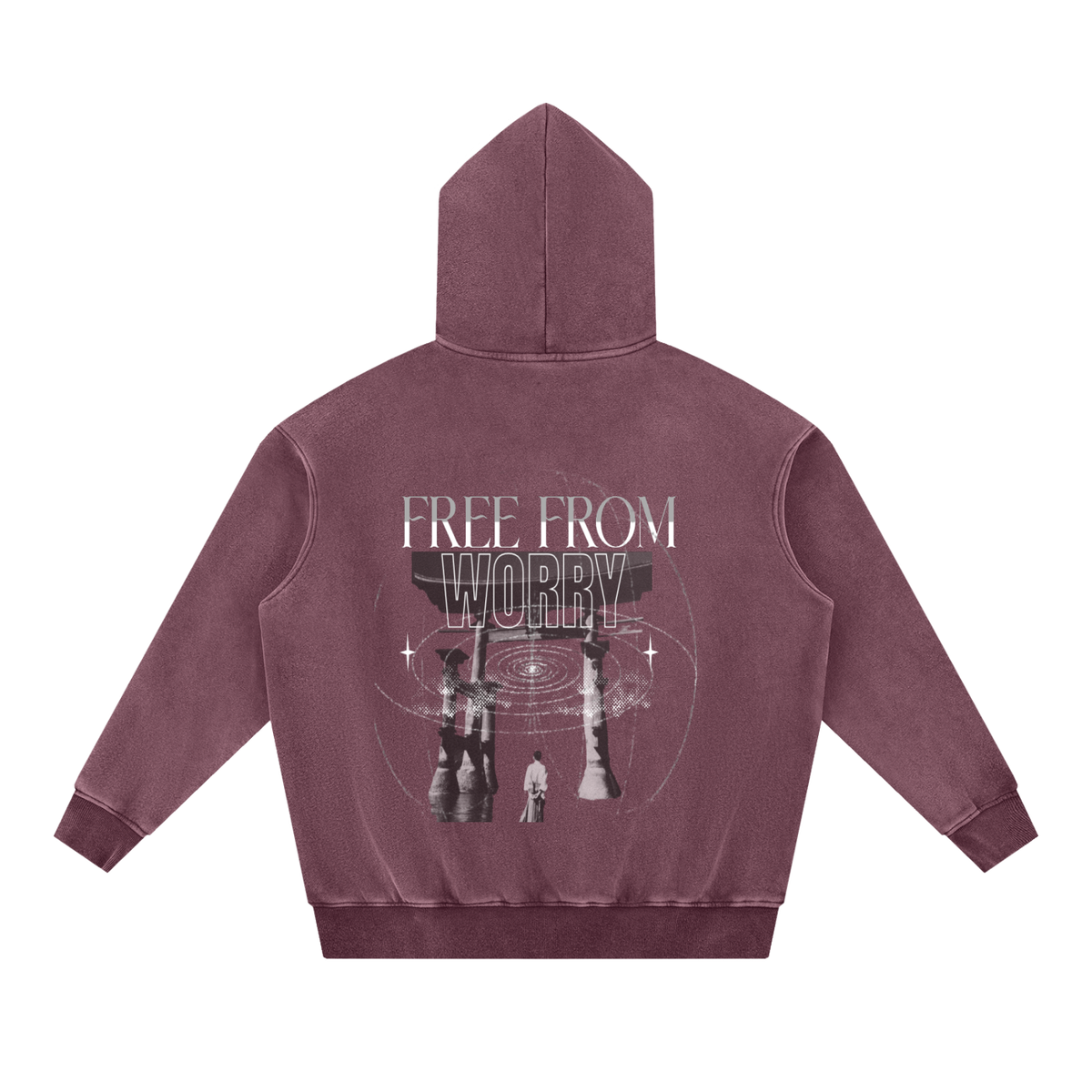 Snow Wash Fleece Oversize Hoodie