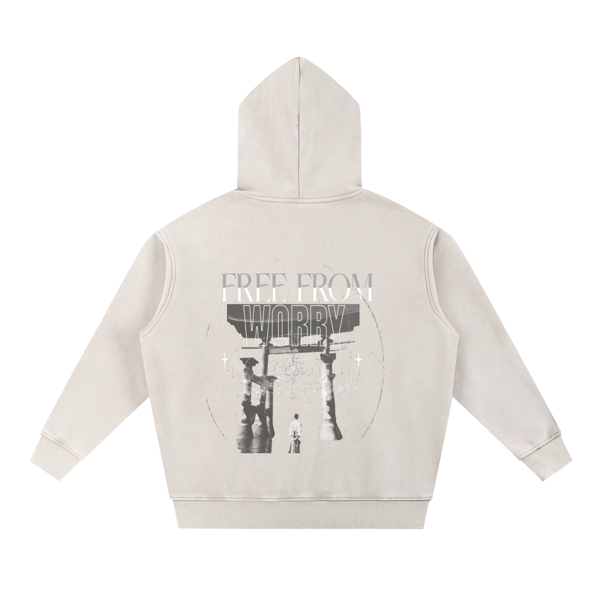 Snow Wash Fleece Oversize Hoodie