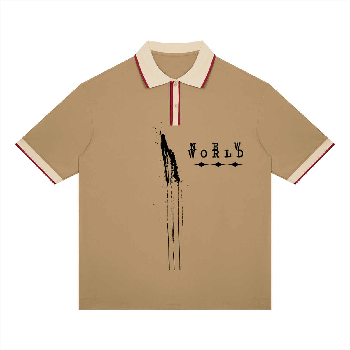 Unisex Color Block Polo Shirt