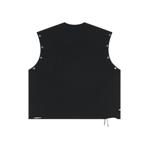 Distressed Grommet Eyelet Tank Top